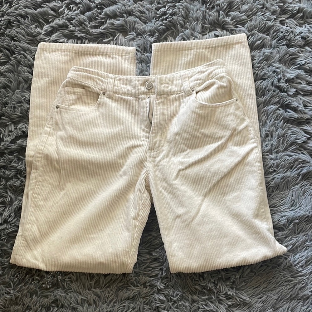 white corduroy pants